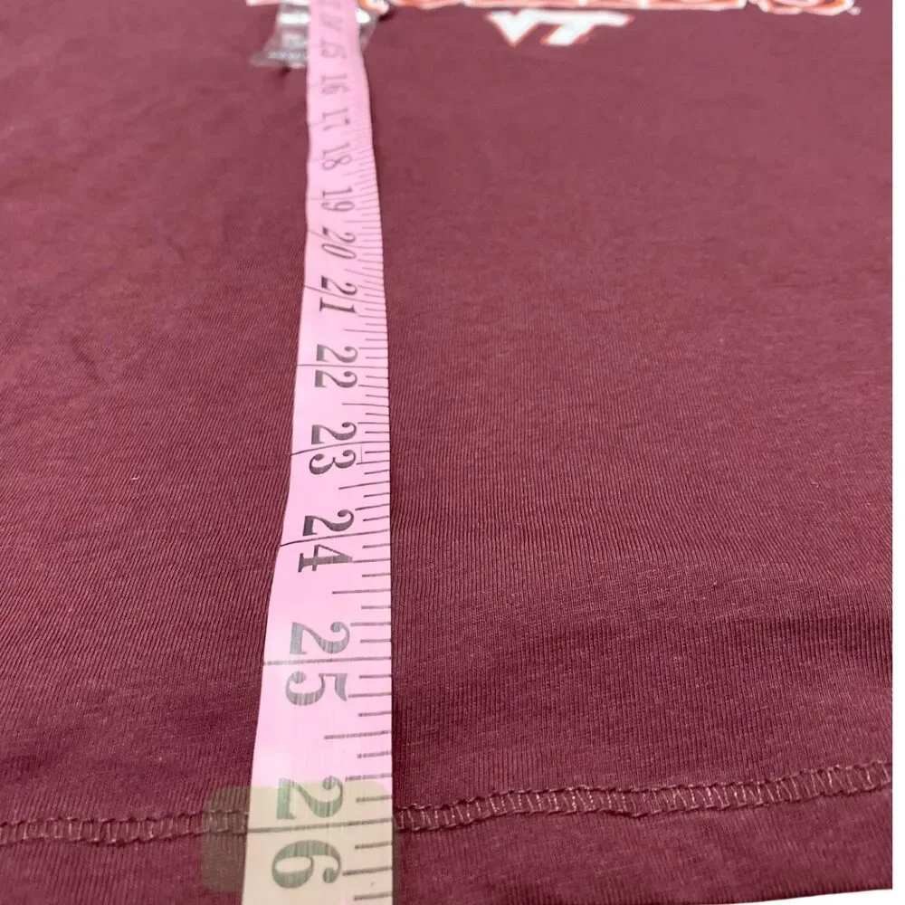 ProEdge Virginia Tech Hokies Womens XXL T-Shirt NWT V-Neck Maroon NCAA Fan Gear - Picture 5 of 8